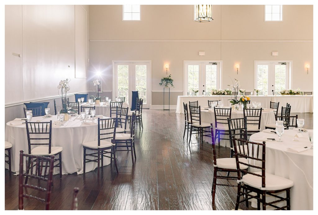 wedding reception space during wedding at Windsor at Hebron Park in Carrollton Dallas, Texas